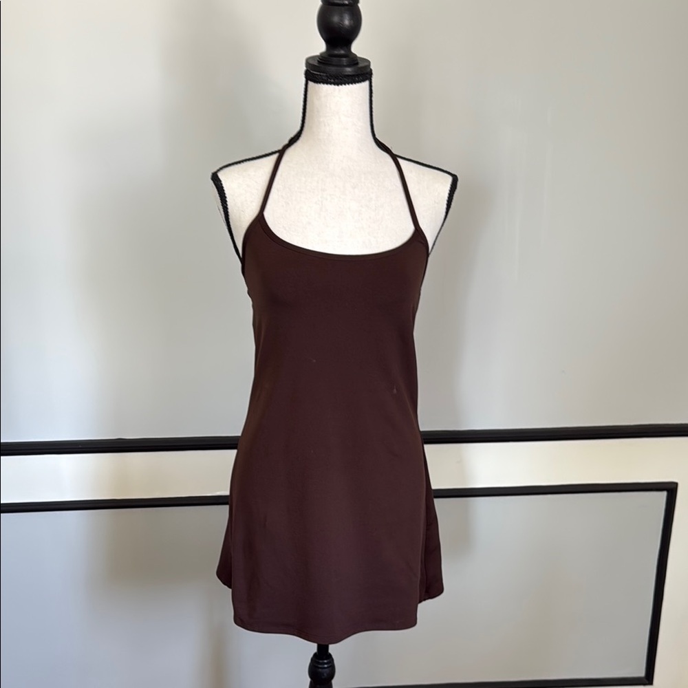 J. Crew Brown Mini Halter Dress
